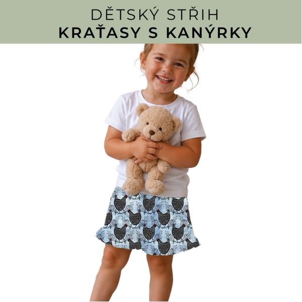Dětský střih - Kraťásky s kanýrkem