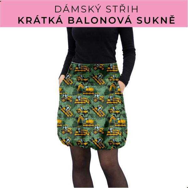 Dámský střih - balonová krátká sukně