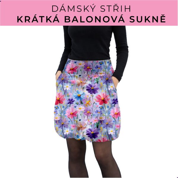 Dámský střih - balonová krátká sukně