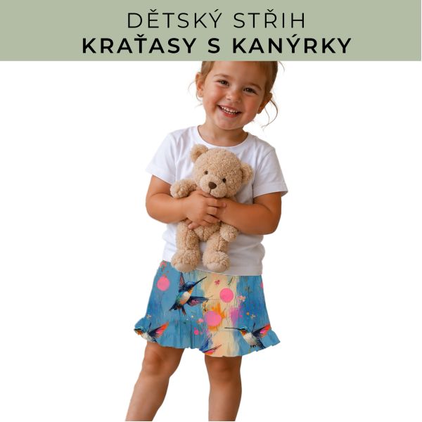 Dětský střih - Kraťásky s kanýrkem