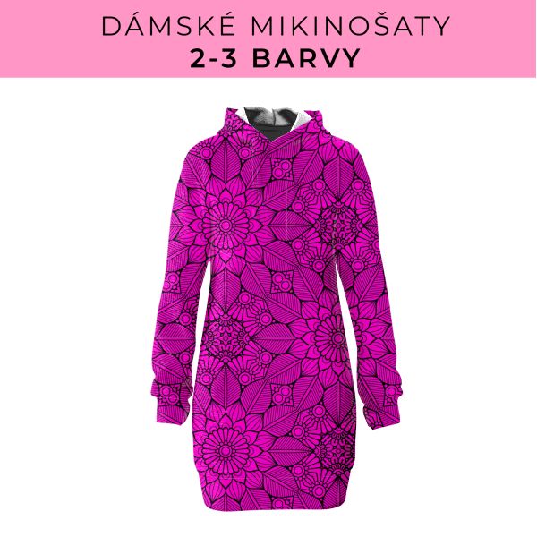 DÁMSKÝ střih - Mikinošaty 2-3 barvy