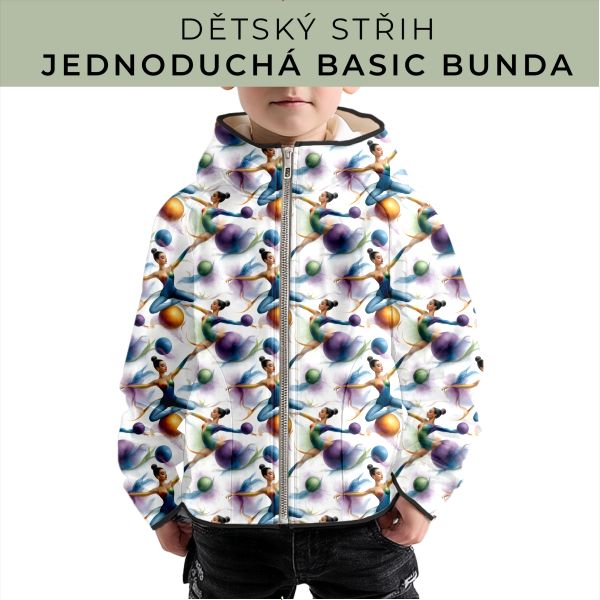 Dětský střih - jednoduchá dětská BASIC  bunda