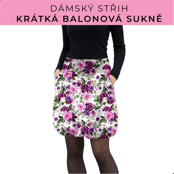 Dámský střih - balonová krátká sukně