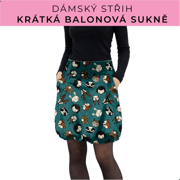 Dámský střih - balonová krátká sukně