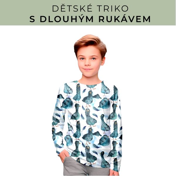 DĚTSKÝ střih - triko dlouhý rukáv