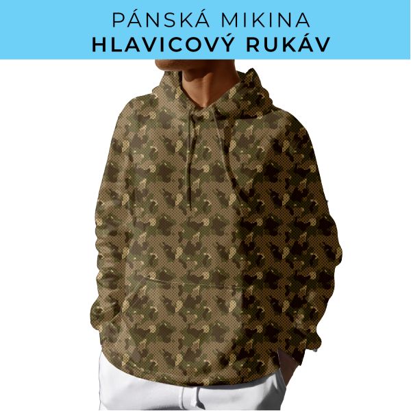 PÁNSKÝ střih - mikina s kapucí