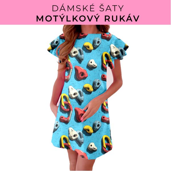 DÁMSKÝ střih - šaty s motýlkovým rukávem