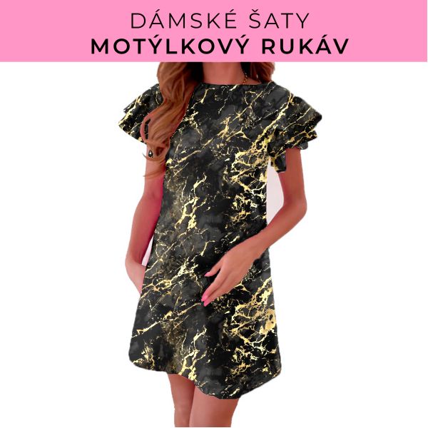 DÁMSKÝ střih - šaty s motýlkovým rukávem