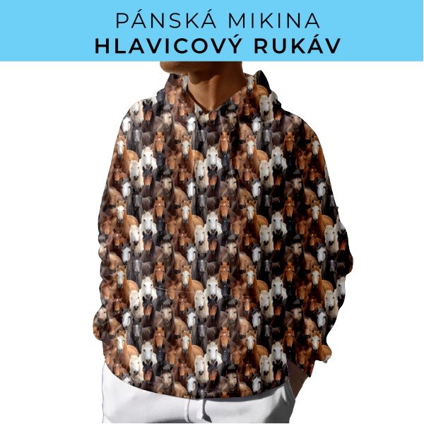 PÁNSKÝ střih - mikina s kapucí