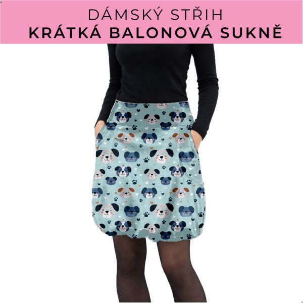Dámský střih - balonová krátká sukně