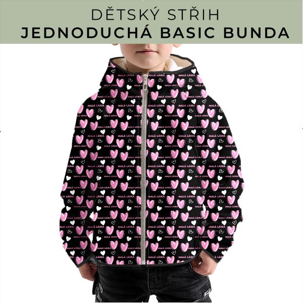 Dětský střih - jednoduchá dětská BASIC  bunda