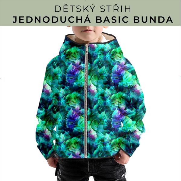Dětský střih - jednoduchá dětská BASIC  bunda