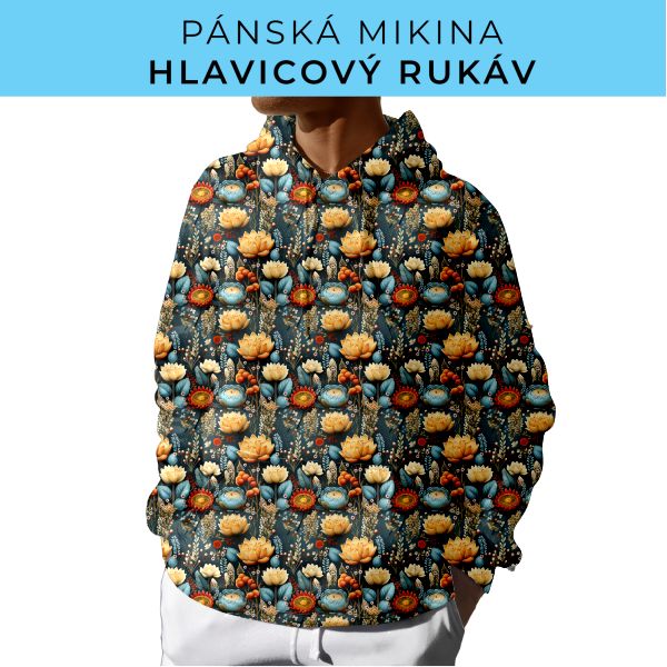 PÁNSKÝ střih - mikina s kapucí
