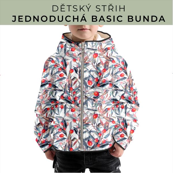 Dětský střih - jednoduchá dětská BASIC  bunda