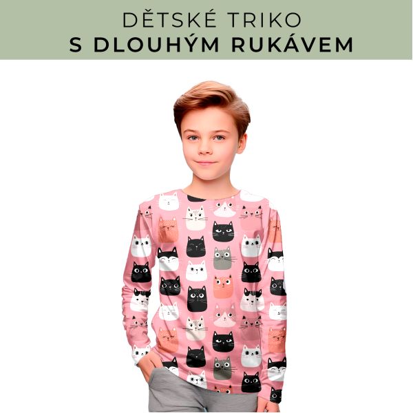DĚTSKÝ střih - triko dlouhý rukáv