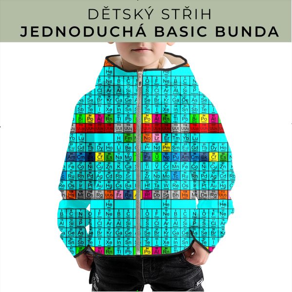Dětský střih - jednoduchá dětská BASIC  bunda