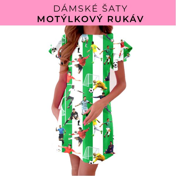 DÁMSKÝ střih - šaty s motýlkovým rukávem