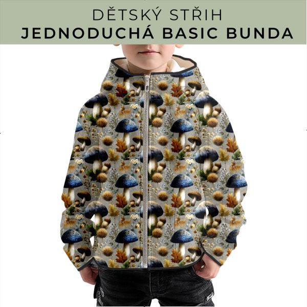 Dětský střih - jednoduchá dětská BASIC  bunda