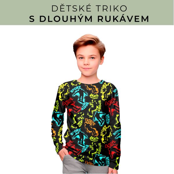 DĚTSKÝ střih - triko dlouhý rukáv