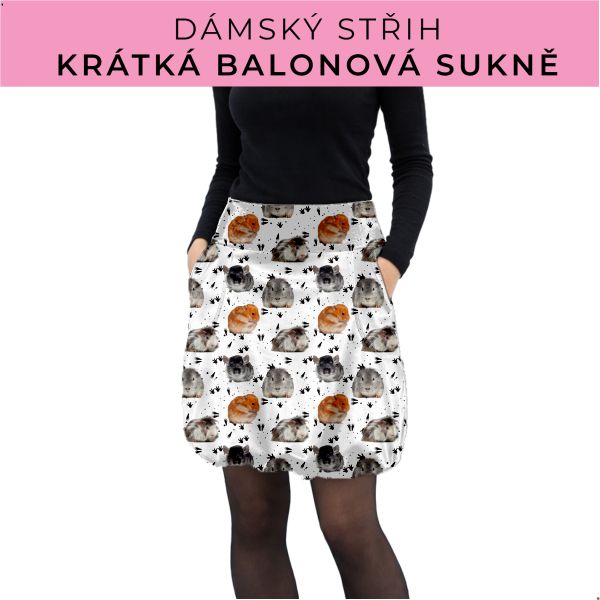 Dámský střih - balonová krátká sukně