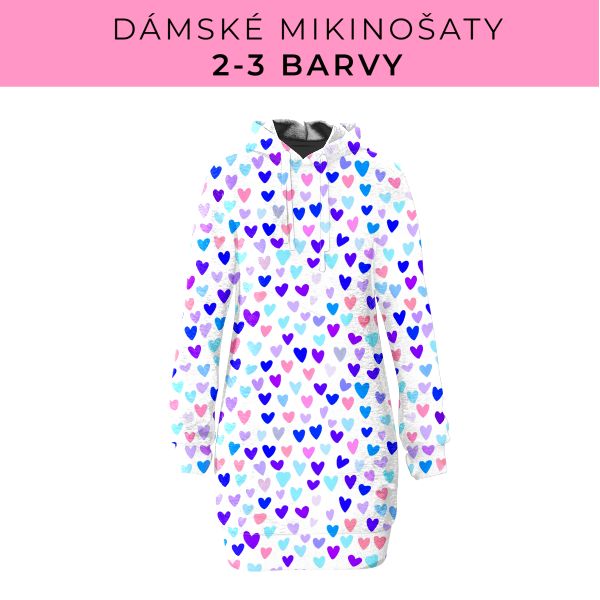 DÁMSKÝ střih - Mikinošaty 2-3 barvy
