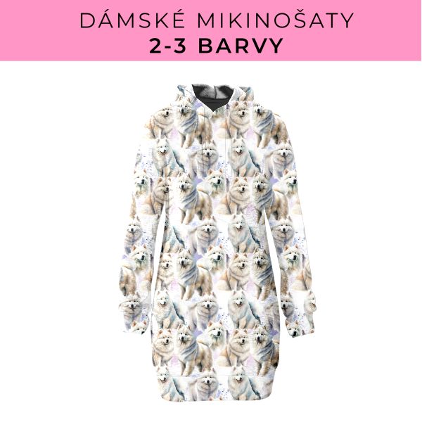 DÁMSKÝ střih - Mikinošaty 2-3 barvy