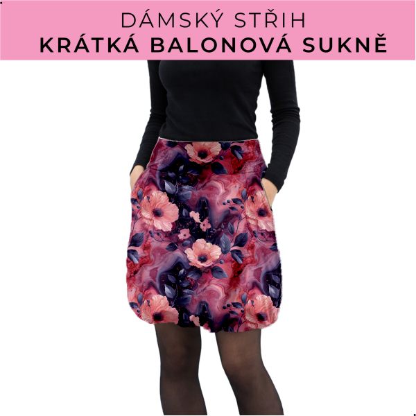 Dámský střih - balonová krátká sukně