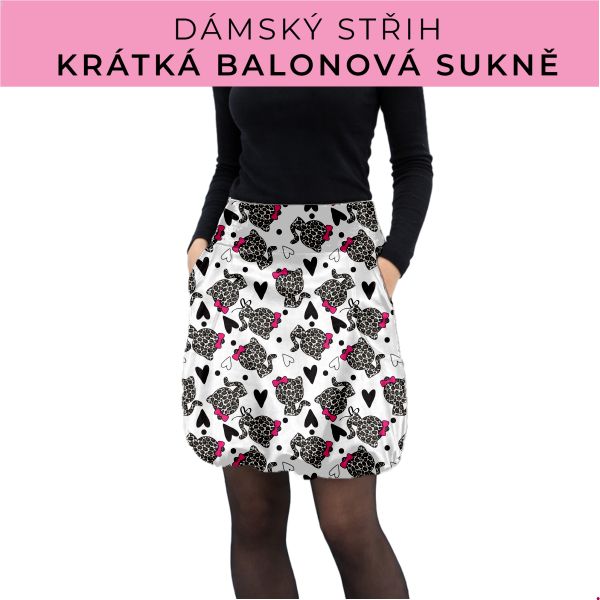 Dámský střih - balonová krátká sukně