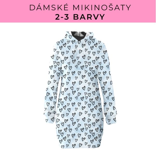 DÁMSKÝ střih - Mikinošaty 2-3 barvy