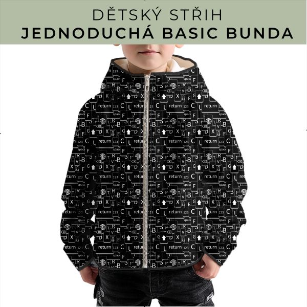 Dětský střih - jednoduchá dětská BASIC  bunda