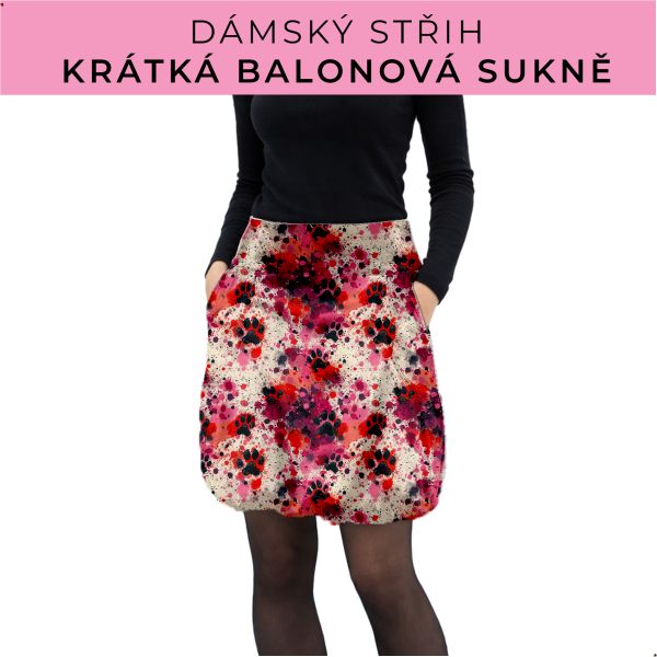 Dámský střih - balonová krátká sukně