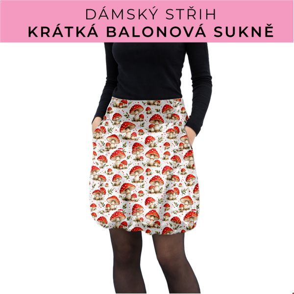 Dámský střih - balonová krátká sukně