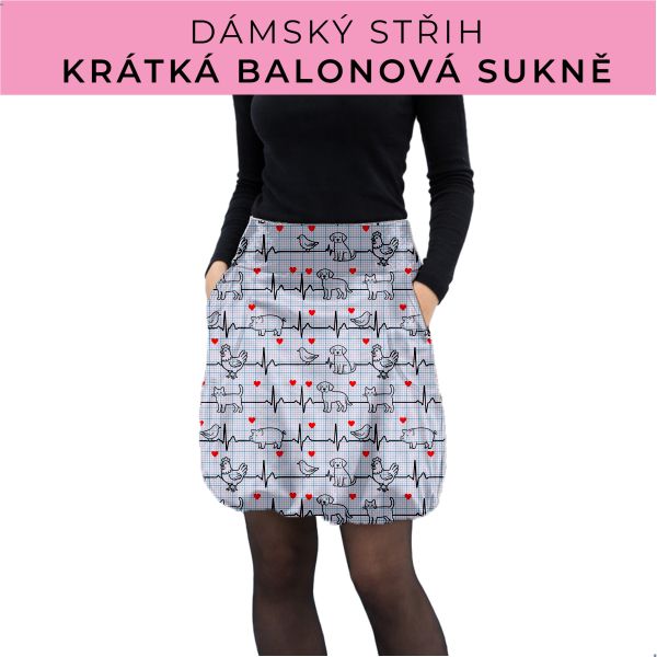 Dámský střih - balonová krátká sukně