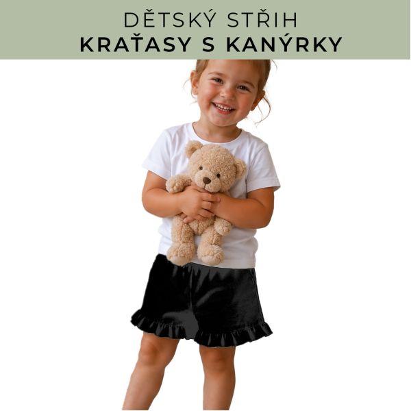 Dětský střih - Kraťásky s kanýrkem