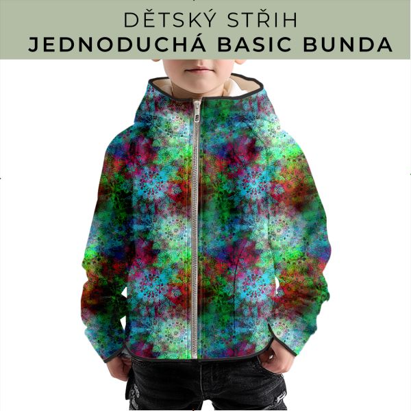 Dětský střih - jednoduchá dětská BASIC  bunda