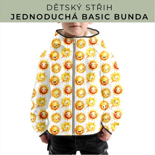 Dětský střih - jednoduchá dětská BASIC  bunda