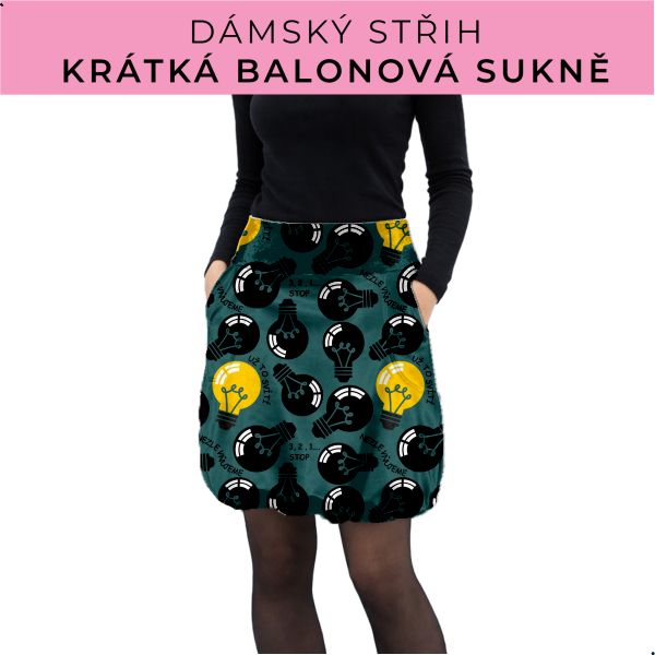 Dámský střih - balonová krátká sukně