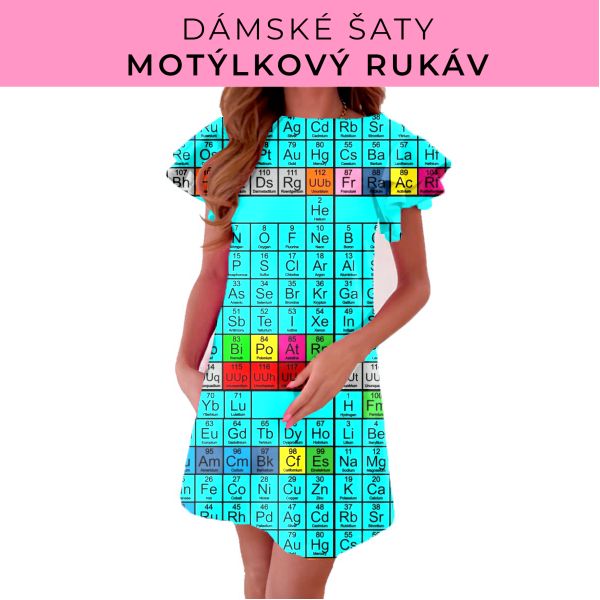 DÁMSKÝ střih - šaty s motýlkovým rukávem