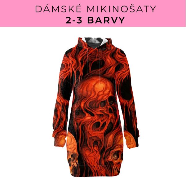 DÁMSKÝ střih - Mikinošaty 2-3 barvy