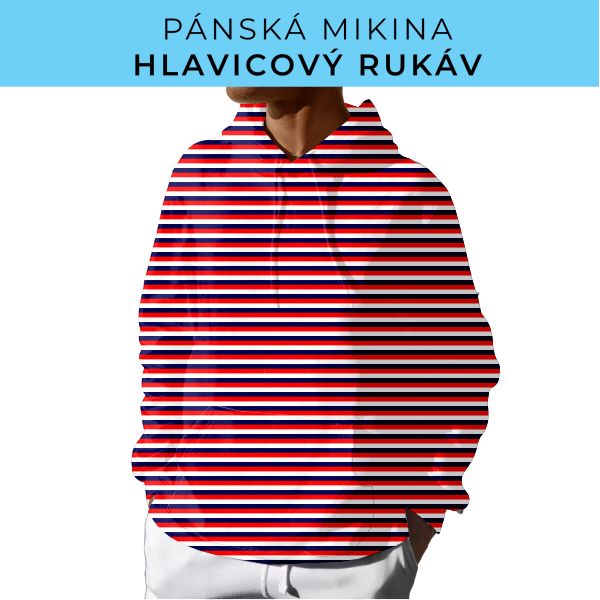 PÁNSKÝ střih - mikina s kapucí