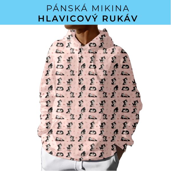 PÁNSKÝ střih - mikina s kapucí