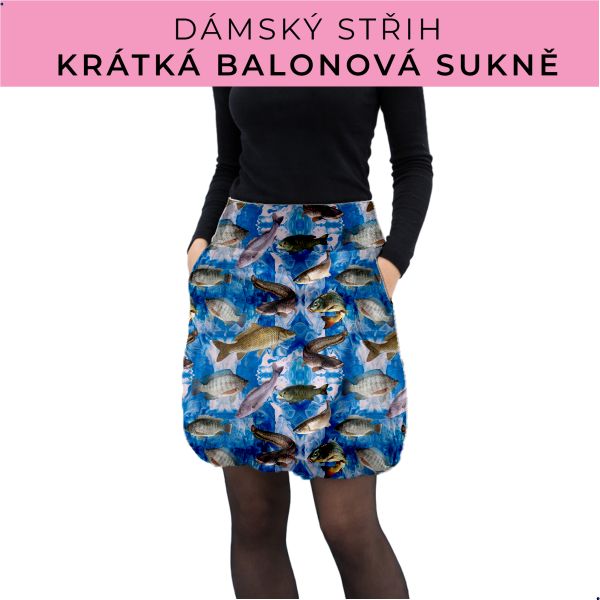 Dámský střih - balonová krátká sukně