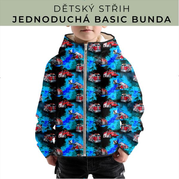 Dětský střih - jednoduchá dětská BASIC  bunda