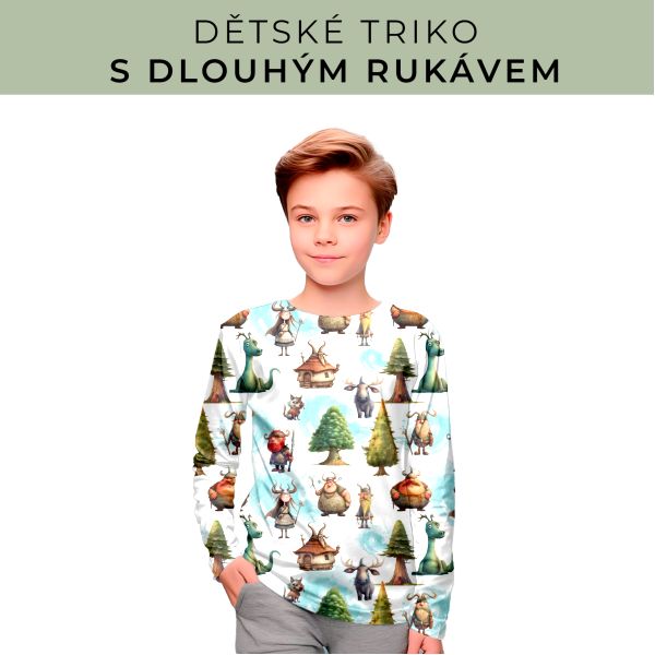 DĚTSKÝ střih - triko dlouhý rukáv