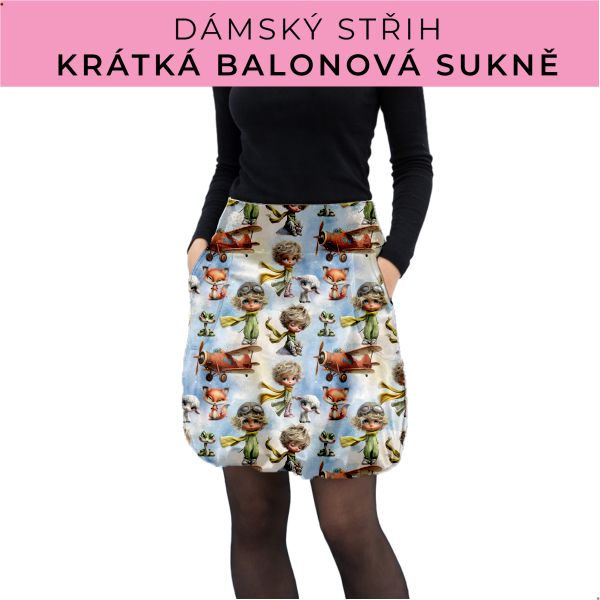 Dámský střih - balonová krátká sukně