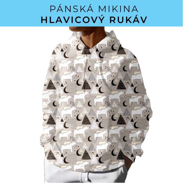 PÁNSKÝ střih - mikina s kapucí