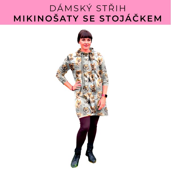 Dámský střih - mikinové šaty se stojáčkem