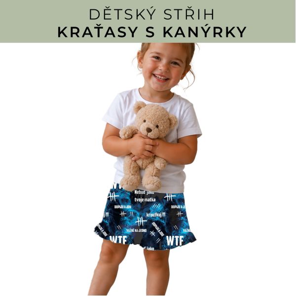 Dětský střih - Kraťásky s kanýrkem