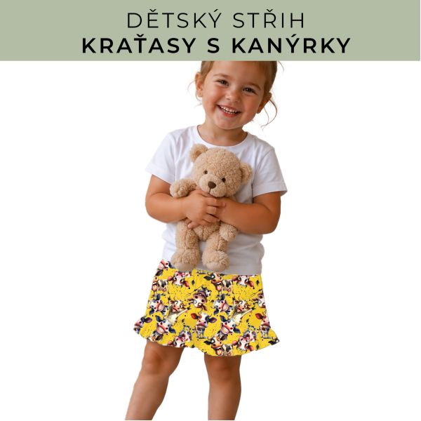 Dětský střih - Kraťásky s kanýrkem