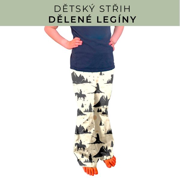 Dětský střih - Dělené legíny